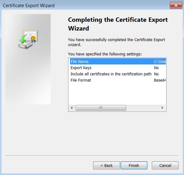 Steps to Convert Certicate File .crt to .cer